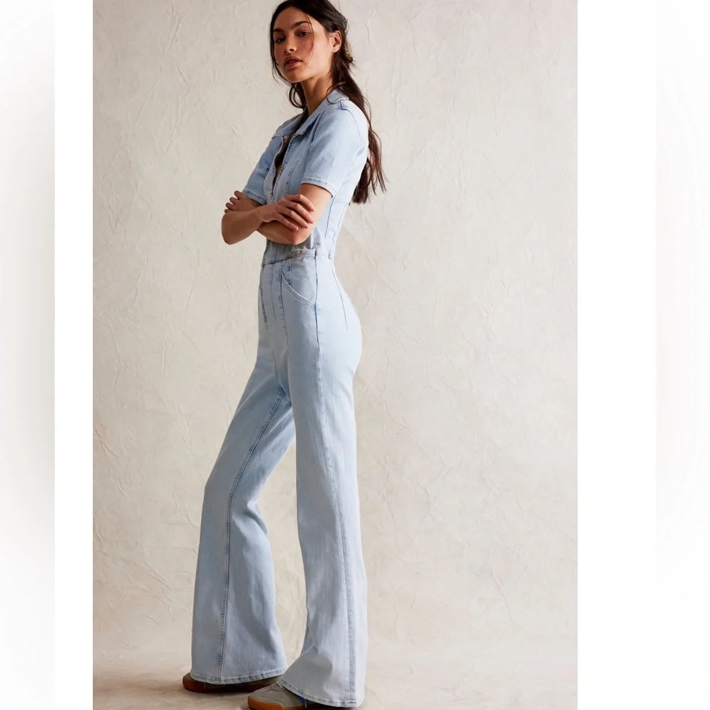 NWT Free People We The Free Jayde Flare Jumpsuit - Picture 3 of 8